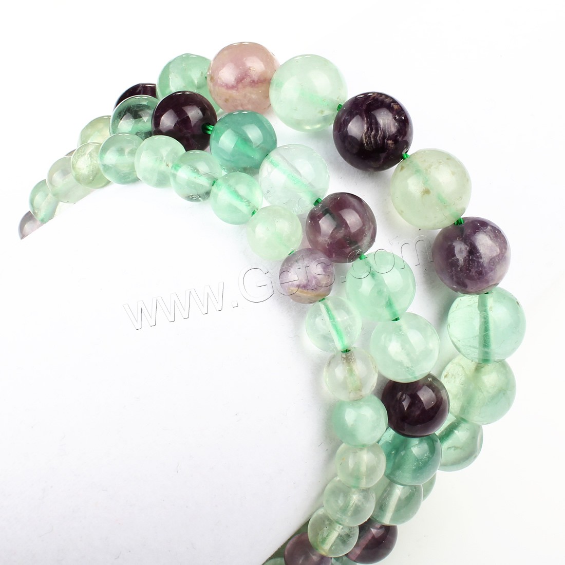 Colorful Fluorite Beads, Round, different size for choice, Hole:Approx 1mm, Length:Approx 14.9 Inch, Sold By Strand