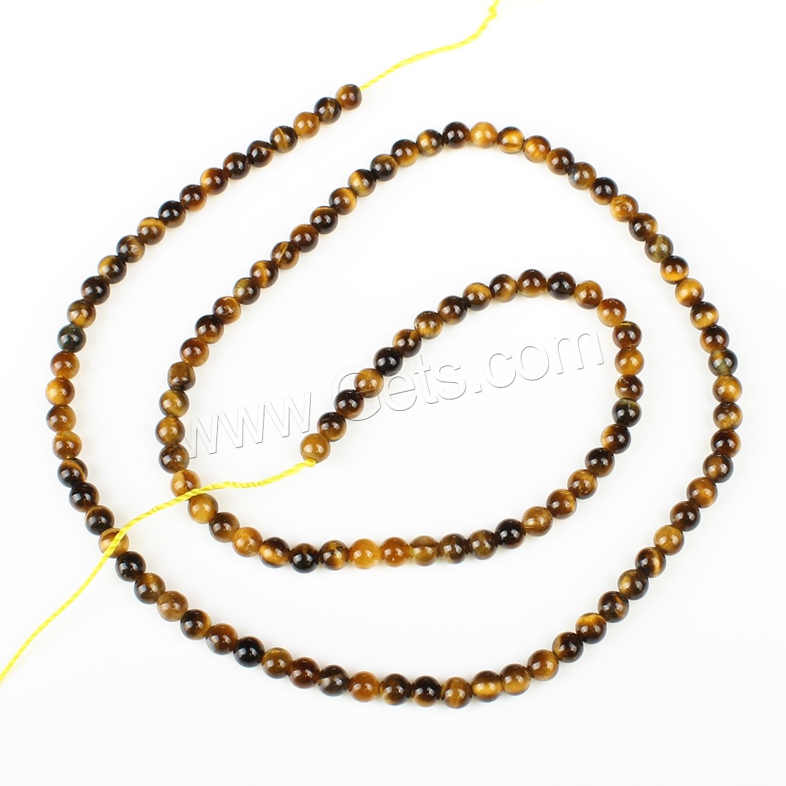 Tiger Eye Beads, Round, different size for choice, yellow, Hole:Approx 1mm, Length:Approx 14.9 Inch, Sold By Strand