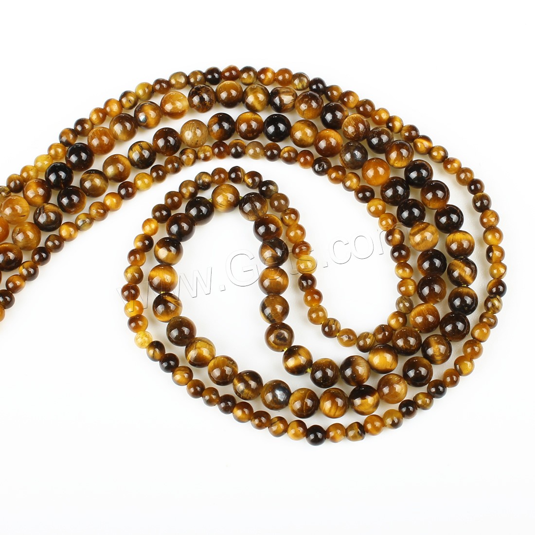 Tiger Eye Beads, Round, different size for choice, yellow, Hole:Approx 1mm, Length:Approx 14.9 Inch, Sold By Strand