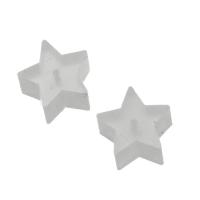 silicona rosca para pendientes, Estrella, Sostenible & Joyería & Bricolaje, claro, 6x5.5x3.5mm, agujero:aproximado 0.5mm, Vendido por UD