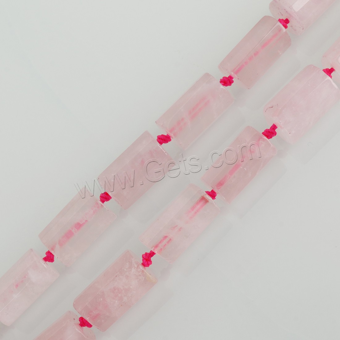 Abalorio De Cuarzo Rosa Natural, cuarzo rosado, Columna, Joyería & Bricolaje & diverso tamaño para la opción, Rosado, agujero:aproximado 1mm, longitud:aproximado 17 Inch, Vendido por Sarta