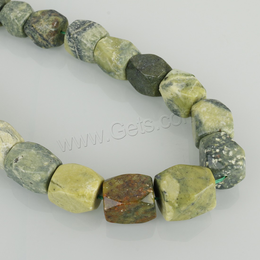 Aqua Terra Jasper Beads, Polygon, different size for choice, green, Hole:Approx 1.5mm, Length:Approx 15 Inch, Sold By Strand