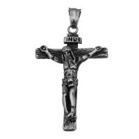 Stainless Steel Cross Pendants, Crucifix Cross, fashion jewelry & blacken Approx 