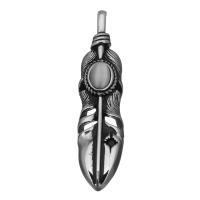 Stainless Steel Pendants, fashion jewelry & blacken Approx 