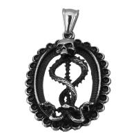 Stainless Steel Pendants, fashion jewelry & blacken Approx 