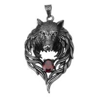 Stainless Steel Animal Pendants, fashion jewelry & with rhinestone & blacken Approx 