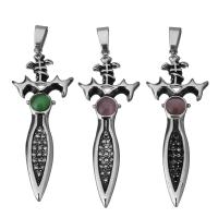 Rhinestone Stainless Steel Pendants, fashion jewelry & with rhinestone, original color Approx 