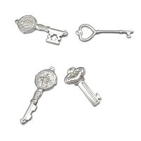 Stainless Steel Pendants, Key, DIY original color, 40mm,50mm,52mm 