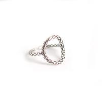 Anillo de Plata Ley, Plata de ley 925, Ajustable & para mujer & hueco, plateado, 16.85mm, Vendido por UD