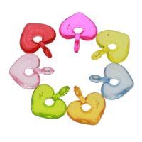 Transparent Acrylic Pendants, Heart, DIY, mixed colors Approx 3mm, Approx 