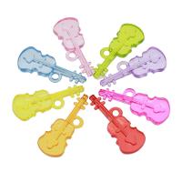 Transparent Acrylic Pendants, Guitar, DIY, mixed colors Approx 4mm, Approx 