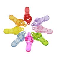 Transparent Acrylic Pendants, Slipper, DIY, mixed colors Approx 2.5mm, Approx 