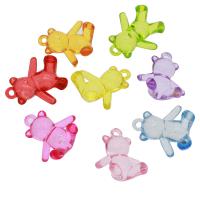 Transparent Acrylic Pendants, Bear, DIY, mixed colors Approx 3mm, Approx 