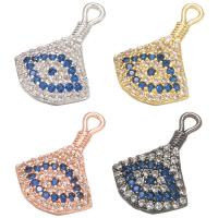 Cubic Zirconia Micro Pave Brass Pendant, plated, DIY & micro pave cubic zirconia 