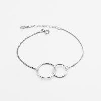 Brass Bracelets, plated, fashion jewelry & for woman, silver color, 16+3cm 