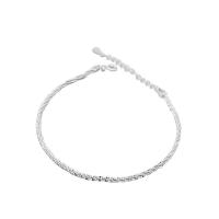 Brass Bracelets, fashion jewelry & for woman, silver color, 16+3cm 