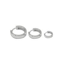 Brass Huggie Hoop Earring, fashion jewelry & for woman, silver color 