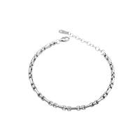 Brass Bracelets, fashion jewelry & for woman, silver color, 15.5+3cm 