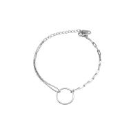 Bracelets en laiton, bijoux de mode & pour femme, argent, 13.5mm, Vendu par brin