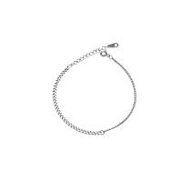 Brass Bracelets, fashion jewelry & for woman, silver color, 155+3cm 