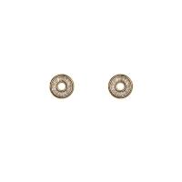 Pendientes de Perno de Aleación de Zinc, chapado, Joyería & para mujer & con circonia cúbica, libre de níquel, plomo & cadmio, 14mm, Vendido por Par