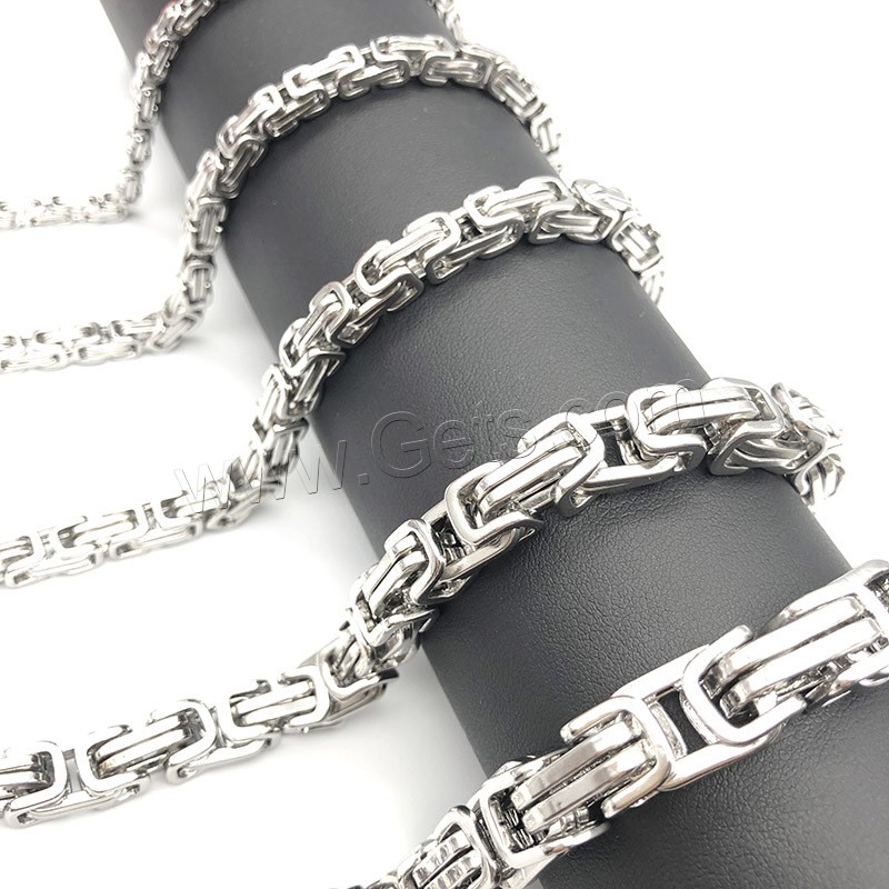 Stainless Steel Sweater Chain Necklace, Unisex & different size for choice, original color, Length:Approx 23.6 Inch, Sold By Strand