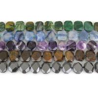 Perles de pierre gemme mixte, polygone, différents matériaux pour le choix & facettes, 14-22x23-25x7-8mm Environ 1.5mm Environ 15.5 pouce, Environ Vendu par brin