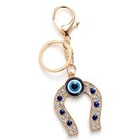 Zinc Alloy Key Chain Jewelry, epoxy gel, Unisex, gold, 118mm 