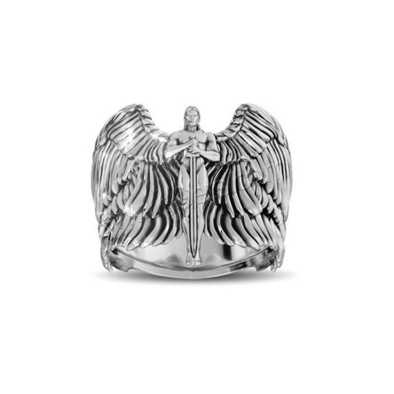 Zinc Alloy Finger Ring, Angel, plated, different size for choice & for man, more colors for choice, Sold By PC