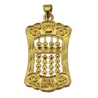 Brass Jewelry Pendants, gold color plated, fashion jewelry & hollow Approx 