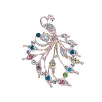 Zinc Alloy Jewelry Brooch, plated, fashion jewelry & for woman & with rhinestone 