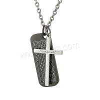 Stainless Steel Cross Pendants, 304 Stainless Steel, plated, fashion jewelry & DIY & Unisex 