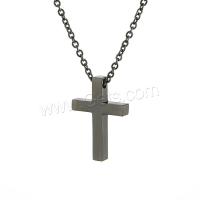 Stainless Steel Cross Pendants, 304 Stainless Steel, plated, fashion jewelry & DIY & Unisex 