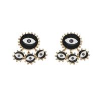 boucle d'oreille de goutte en Zinc Alloy et Émail  , alliage de zinc, avec émail, Placage, bijoux de mode & pour femme, protéger l'environnement, sans nickel, plomb et cadmium Vendu par paire