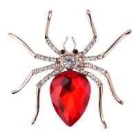 Zinc Alloy Jewelry Brooch, plated, fashion jewelry & for woman & with rhinestone 