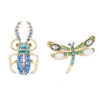 Zinc Alloy Jewelry Brooch, plated, fashion jewelry & for woman & with rhinestone 