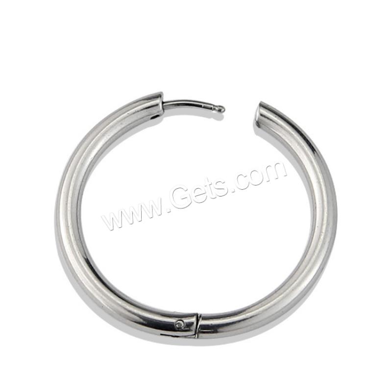 Zinc Alloy Huggie Hoop Earring, Donut, plated, Unisex & different size for choice, metallic color plated, Sold By Pair