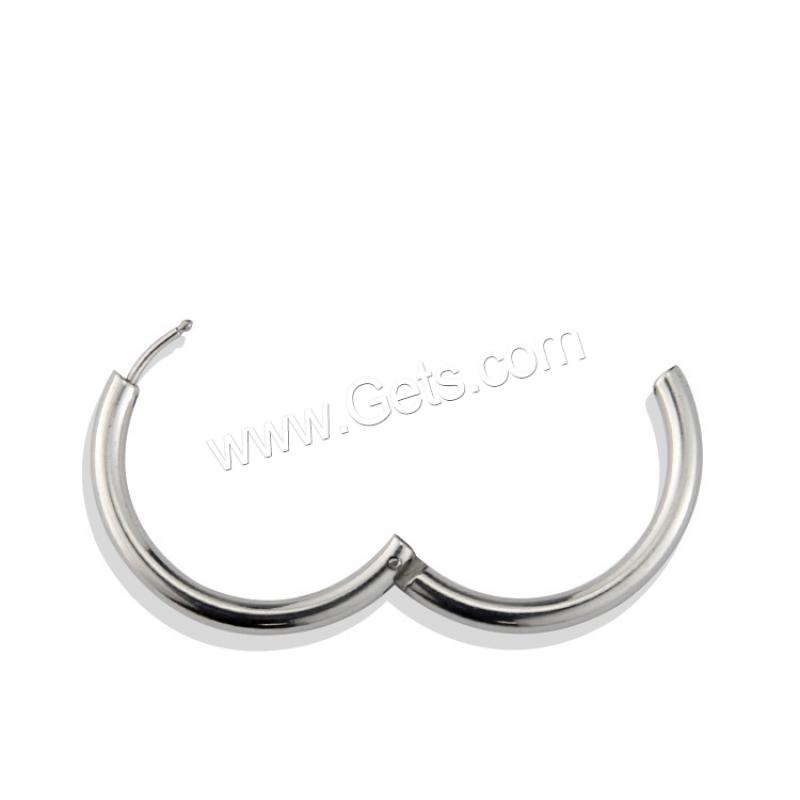 Zinc Alloy Huggie Hoop Earring, Donut, plated, Unisex & different size for choice, metallic color plated, Sold By Pair