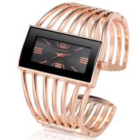 Reloj con brazalete de hierro, aleación de zinc, con Cristal orgánico, chapado, Joyería & para mujer, más colores para la opción, libre de níquel, plomo & cadmio, 38x10mm, longitud:7.64 Inch, Vendido por UD