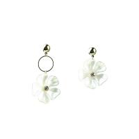 Asymmetric Earrings, Zinc Alloy, with Resin, plated, fashion jewelry & for woman, nickel, lead & cadmium free, 73mm 