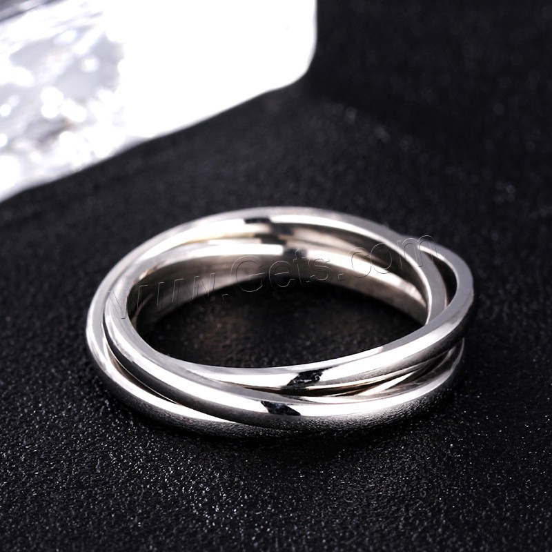 Titanium Steel Finger Ring, plated, different size for choice, more colors for choice, 6mm, Sold By PC