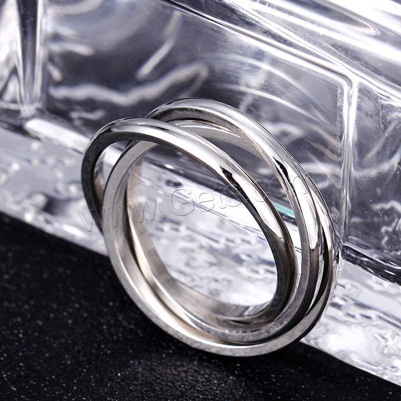 Titanium Steel Finger Ring, plated, different size for choice, more colors for choice, 6mm, Sold By PC