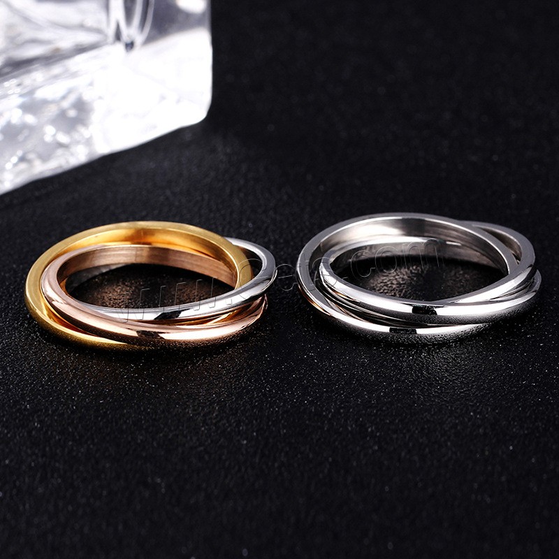 Titanium Steel Finger Ring, plated, different size for choice, more colors for choice, 6mm, Sold By PC