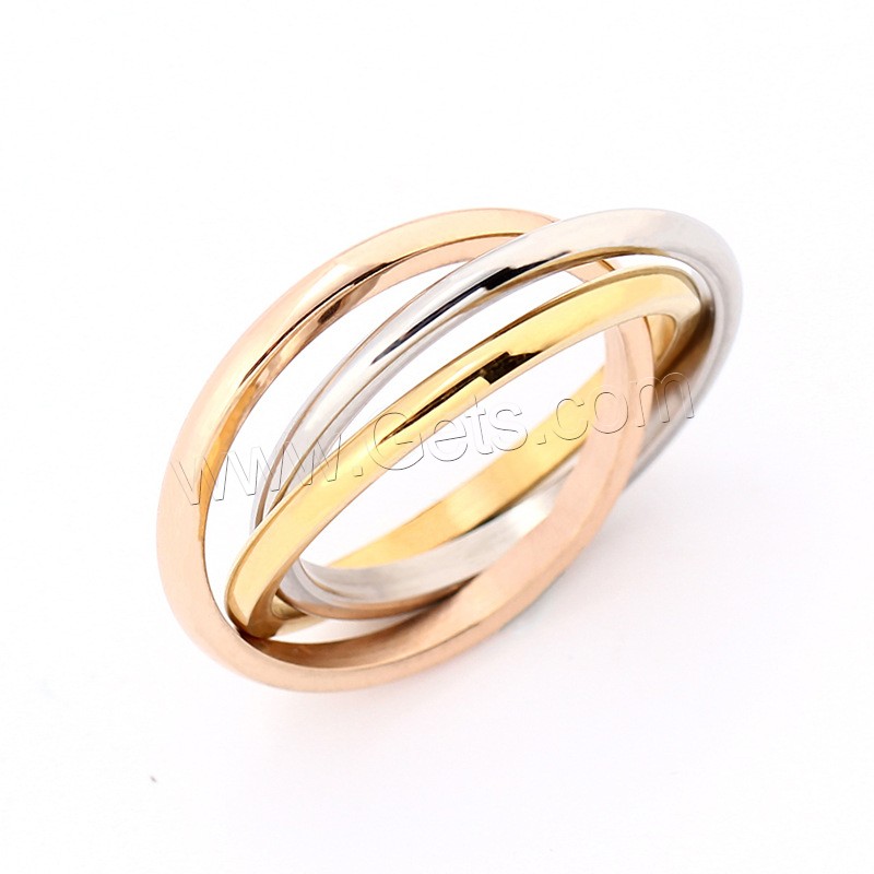 Titanium Steel Finger Ring, plated, different size for choice, more colors for choice, 6mm, Sold By PC