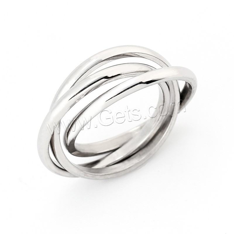 Titanium Steel Finger Ring, plated, different size for choice, more colors for choice, 6mm, Sold By PC