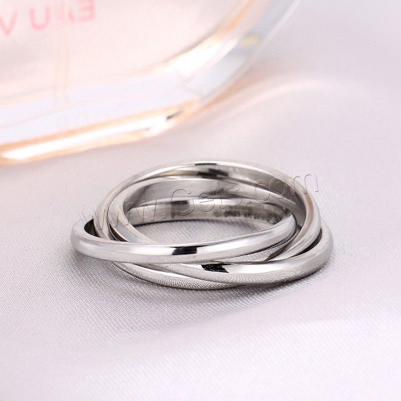 Titanium Steel Finger Ring, plated, different size for choice, more colors for choice, 6mm, Sold By PC