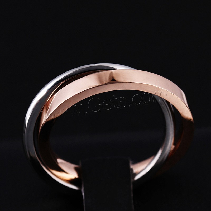 Titanium Steel Finger Ring, plated, different size for choice, more colors for choice, 6mm, Sold By PC