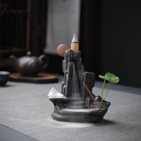 Incense Smoke Flow Backflow Holder Ceramic Incense Burner, Porcelain, half handmade, for home and office & durable 