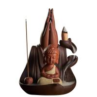 Incense Smoke Flow Backflow Holder Ceramic Incense Burner, Porcelain, half handmade, for home and office & durable 