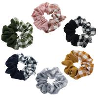 Hair Scrunchies, Chiffon, with Rubber Band, fashion jewelry & for woman 110mm, Inner Approx 30mm 